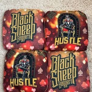 Black Sheep Black Water Cornhole Bags in Hustle Series ACL Pro Stamped 2023